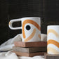 tasse_porcelaine_large anse_méditerranée_orange