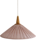 Suspension ELEONORE 60 cm, lin et coton rayé terra