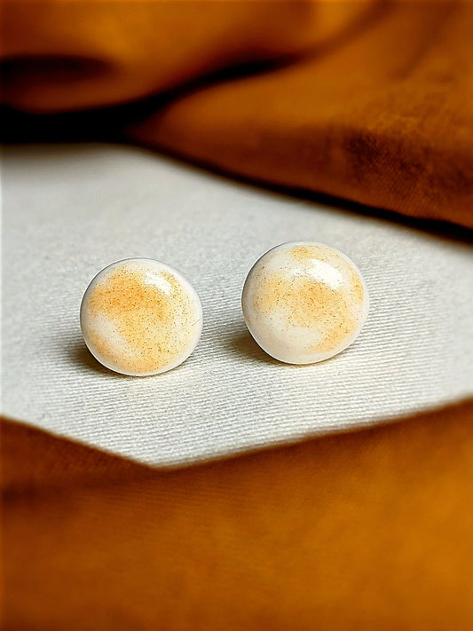 Boucles d’oreilles “Luzia” en porcelaine et argent 925