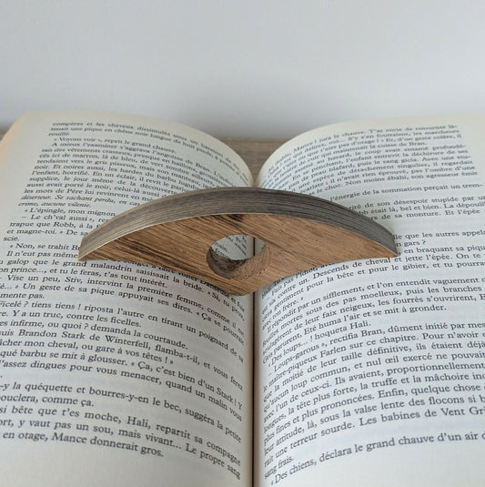 Bague de lecture avec Marqueterie de Paille Bronze Marron