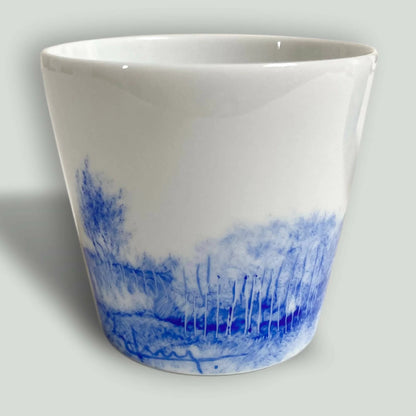 Tasse en porcelaine paysage