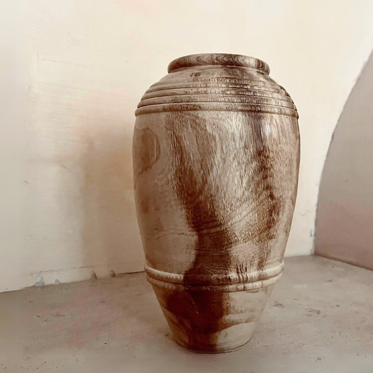 vase artisanal bois sculpte fait main artisanat francais