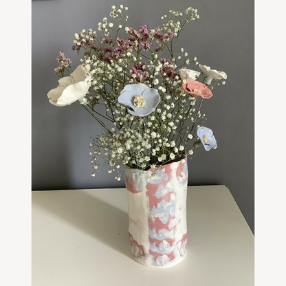 Vase artistique en céramique réalisé à la main, issu de l'artisanat Français