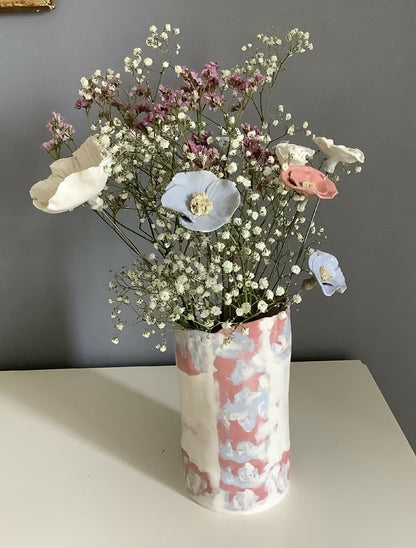 Vase artistique en céramique réalisé à la main, issu de l'artisanat Français