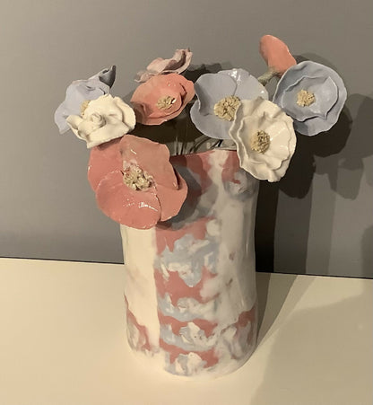 Vase artistique en céramique réalisé à la main, issu de l'artisanat Français
