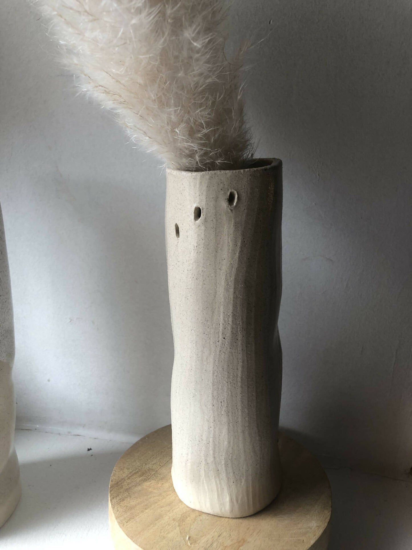 vase ceramique gres blanc fait-main artisanat francais