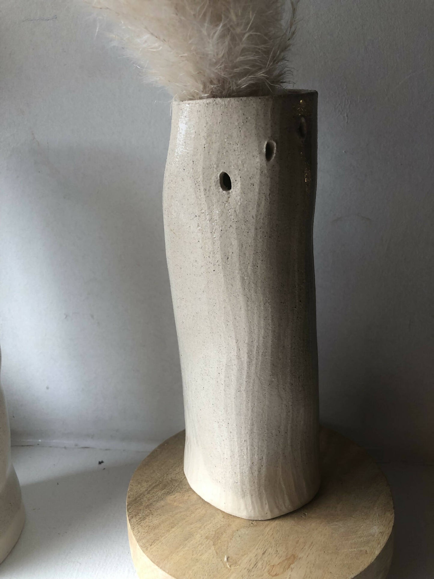 vase ceramique gres blanc fait-main artisanat francais