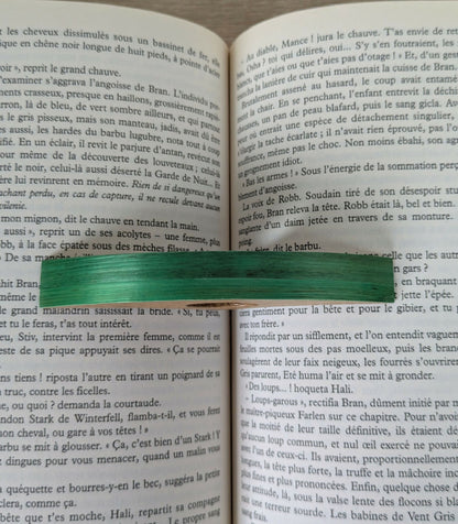 Bague de lecture avec Marqueterie de Paille Verte