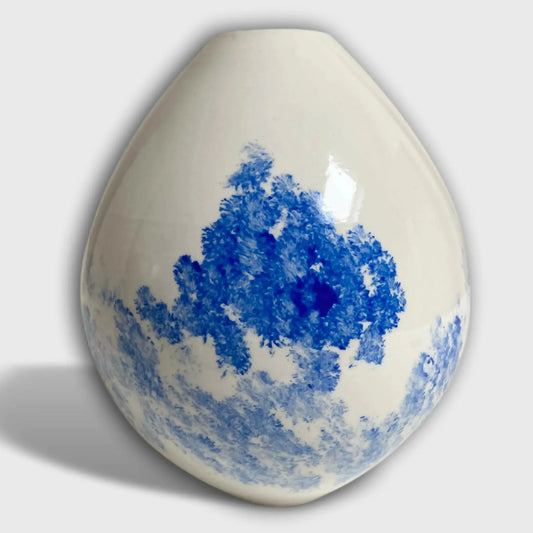 Vase paysage bleu II