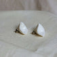 Boucles d’oreilles puces “Élise” en porcelaine et argent 925