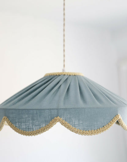 Suspension forme florale unie Cosette "mineral bleu"