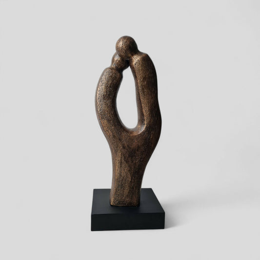 Sculpture contemporaine couple Breathe