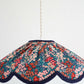 Suspension "Cosette" en Tissu Floral Mille Fleurs - Abat-jour Festonné Style Vintage Made in France