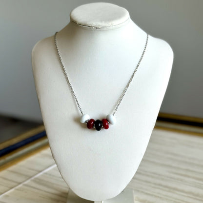 Collier - Harmonie Minuit - Perles en verre de Murano