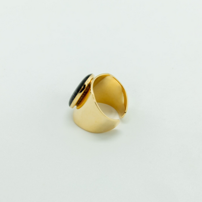 Bague Gold Cocotte - Cuir de galuchat