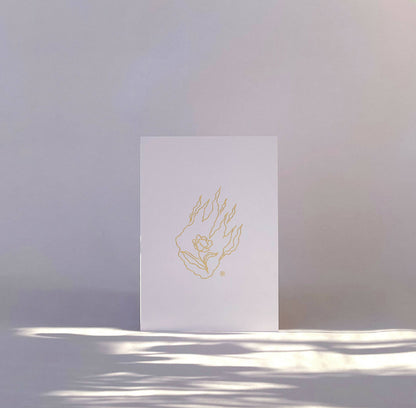 Carte postale feuille d'or