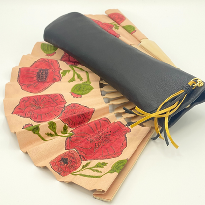 eventail pavot champetre fourreau