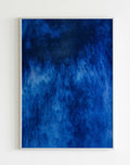 Photographie Shania encadrée, abstrait bleu