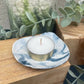 Marble collection porcelain candle holder / jewelry dish