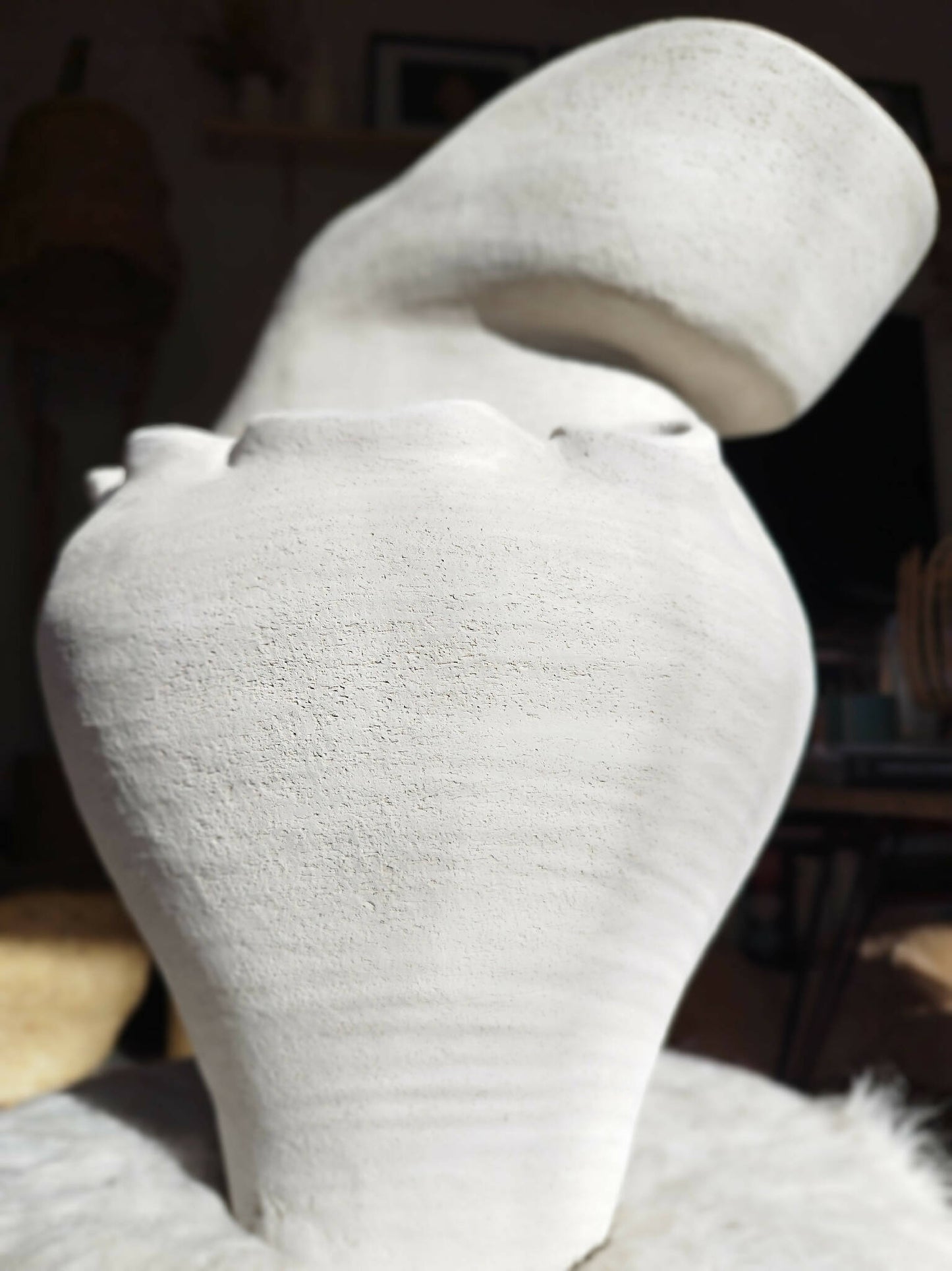 Vase en céramique fait main, production artisanale en France