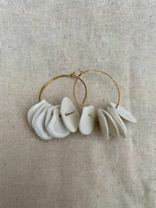 Boucles d'oreille créoles collection Hortensia multi pour femme