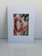 Impression sur carton blanc, motif d’avocats multicolore, série Avocats N7
